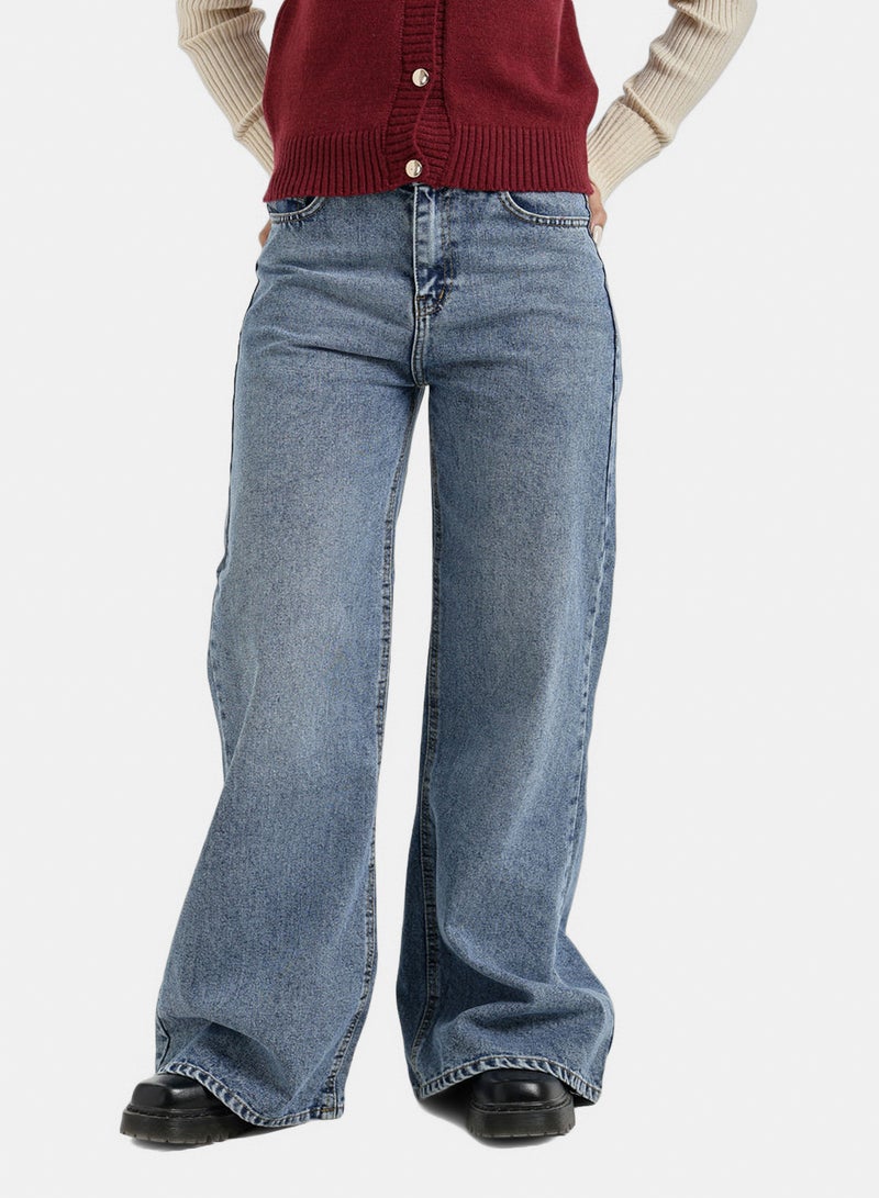 Carina Wide-Leg Denim Pants - Image 1